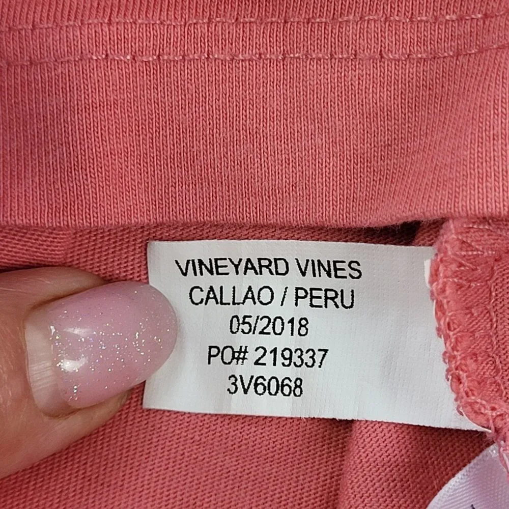 ✅ Vineyard Vines Hooded Long Sleeve 100% cotton junior shirt XL